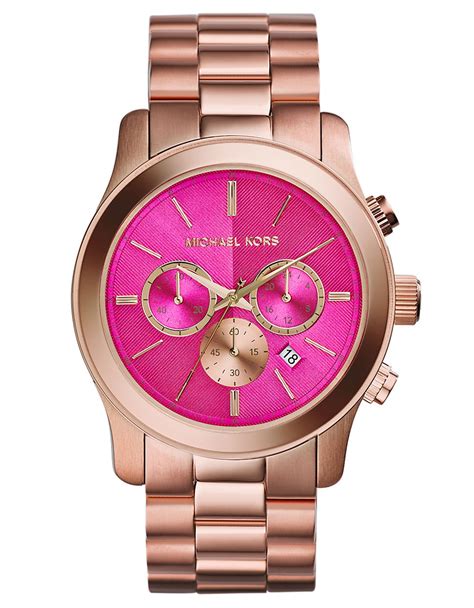 rose gold pink face michael kors watch|rose gold mk watch men.